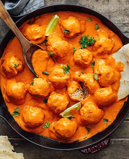 Veggie Balls in Creamy Masala Sauce