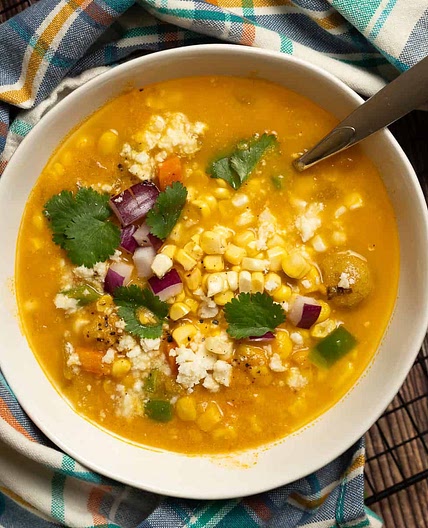 Pumpkin Poblano Corn Chowder