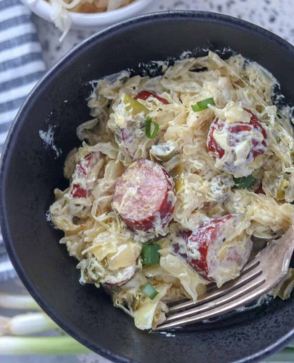 Creamy Keto Kielbasa and Sauerkraut
