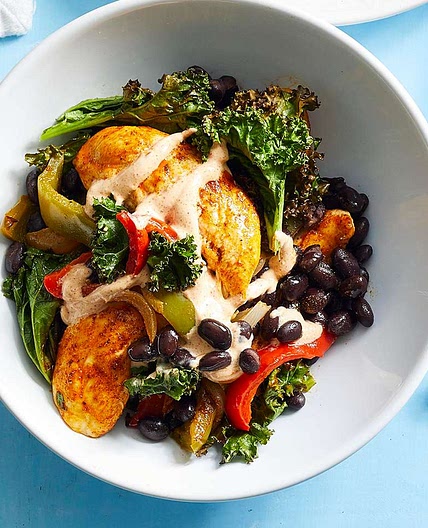 Sheet-Pan Chicken Fajita Bowls
