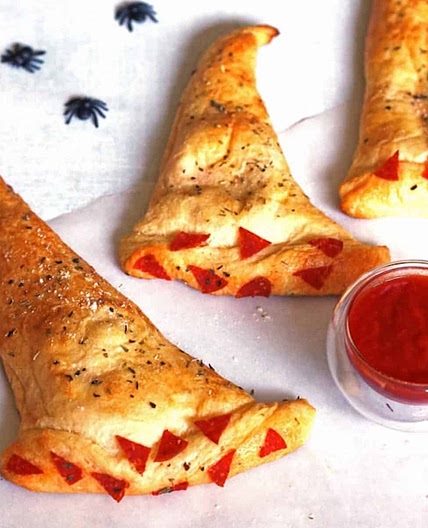 Halloween Witch Hat Calzones