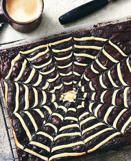 Spider Web Brownies