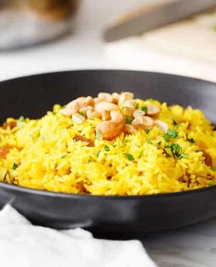 Indian Yellow Rice (Gluten-Free & Vegan)