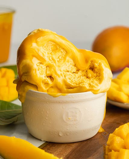 Vegan Mango Ice Cream (No Churn, 3 Ingredients)
