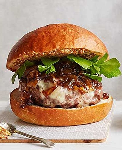 French onion cheeseburger