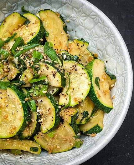 Korean Zucchini Side Dish - Hobak Bokkeum