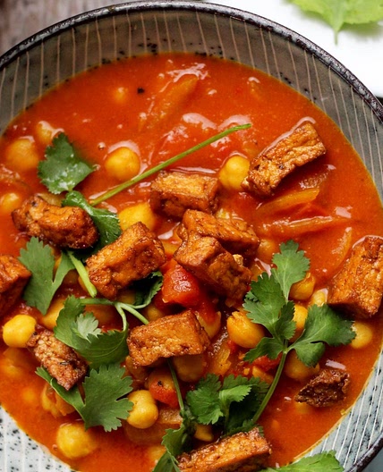 Kikkererwtencurry met tofu