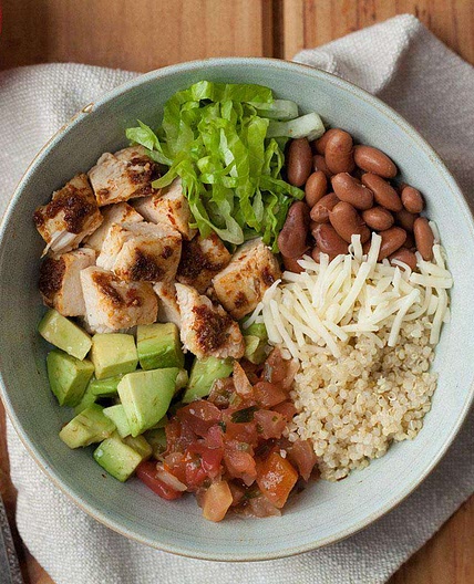 Chipotle Chicken Quinoa Burrito Bowl