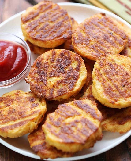 Cheesy Cauliflower Bites
