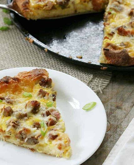 Keto Breakfast Pizza- Meat Lover's Style