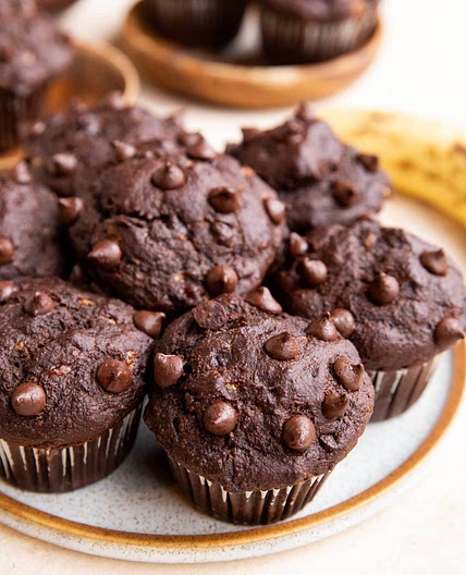 Oatmeal Chocolate Banana Muffins