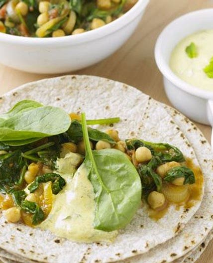 Chickpea & spinach chapatis