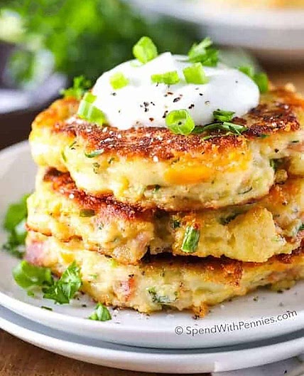 Loaded Mashed Potato Cakes