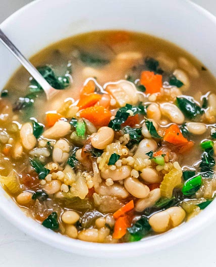 Sorghum Soup with Cannellini Beans