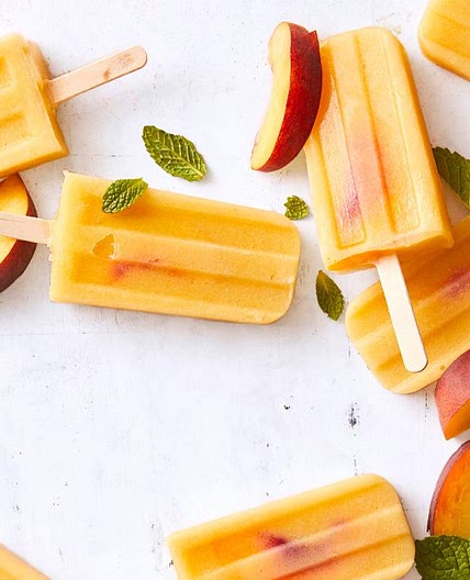 Vegan Peaches and Cream Ice Pops