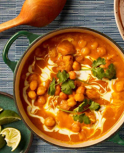 Simmer Canned Pumpkin, Chickpeas, Chicken, and Coconut Milk for a Fragrant, Quick Curry