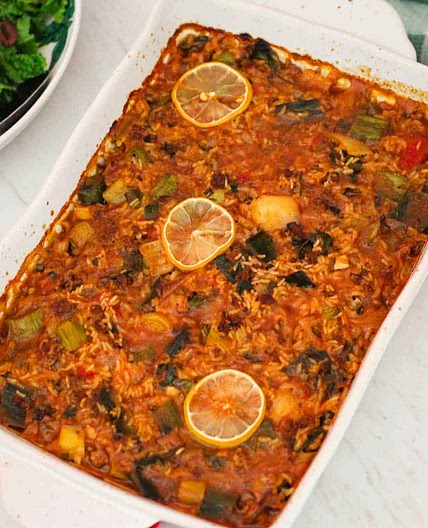 Mediterranean Leeks Casserole - Tave Me Presh