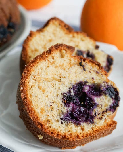 Orange Juice Blueberry Bundt Cake