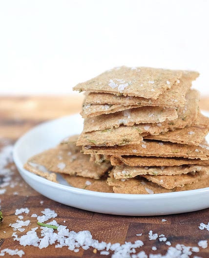 sourdough rosemary crackers