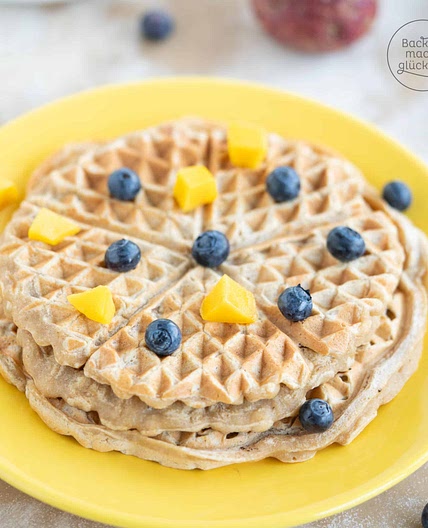 Vegane Waffeln ohne Zucker