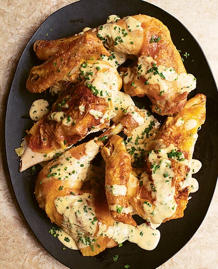 Chicken with Garlic Cream Sauce