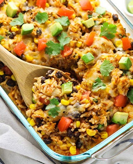 Mexican Chicken and Rice Casserole