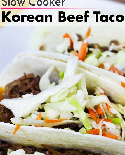 Slow Cooker Korean Beef Tacos