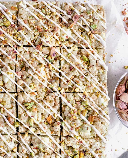 Pistachio Rice Krispie Treats (Gluten-Free & Dairy-Free)