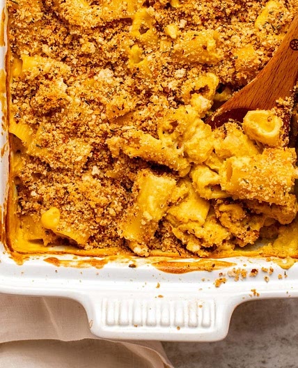 Baked Vegan Pumpkin Mac & Cheese