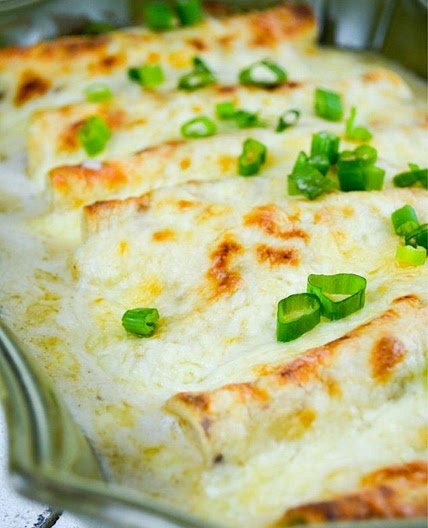 White Chicken Enchiladas