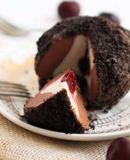 Dairy Free Chocolate and Vanilla Tartufo