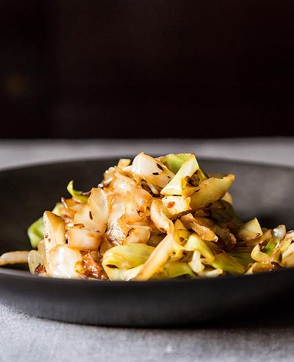 Madhur Jaffrey's Stir-Fried Cabbage with Fennel Seeds