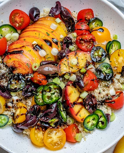 Grilled Peach Quinoa Salad