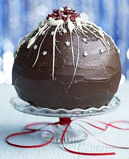 Chocolate orange & cranberry red velvet bombe
