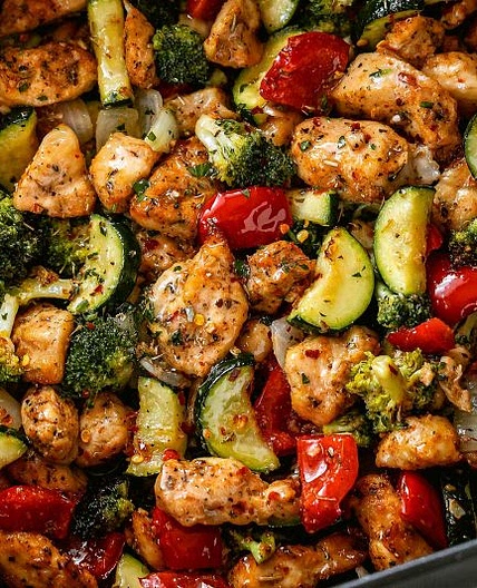 Air Fryer Chicken and Vegetables