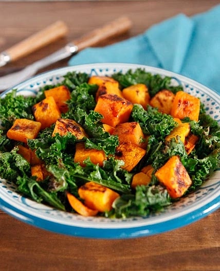Butternut Squash and Crispy Kale Bake