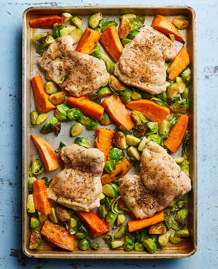 Sheet-Pan Chicken & Brussels Sprouts
