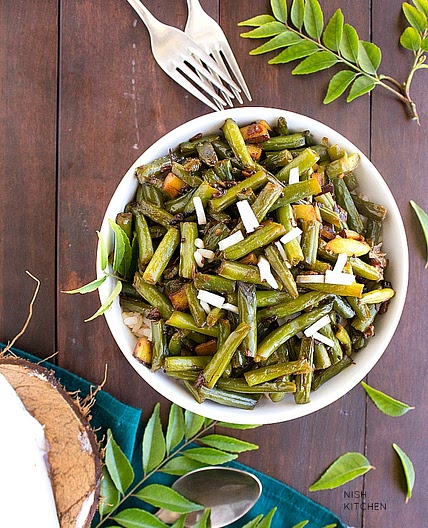 Green Beans Mezhukkupuratti/ Stir Fry