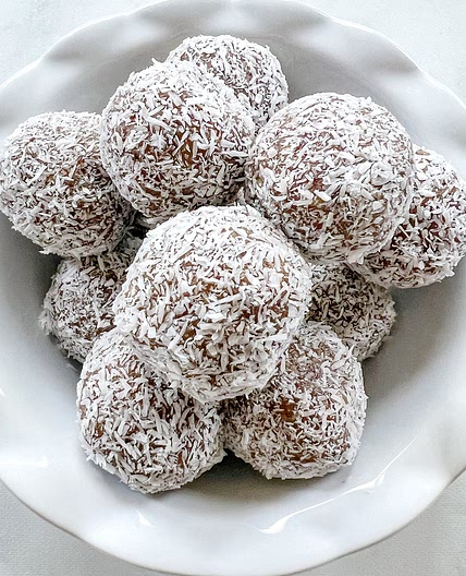 Coconut Bliss Balls with Dates