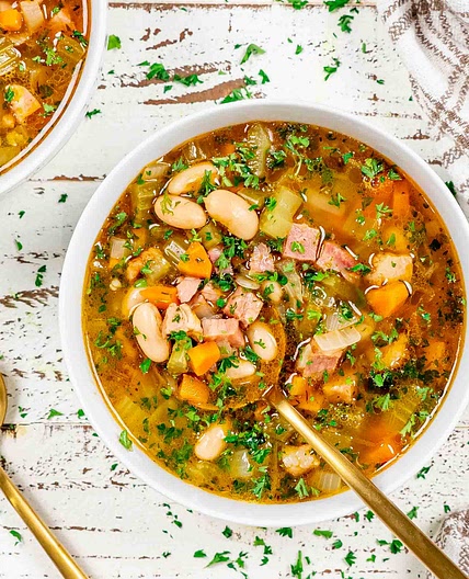 Leftover Ham and Bean Soup