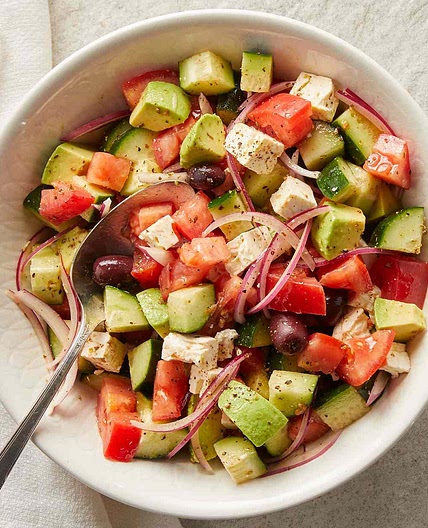 Greek Salad with Avocado