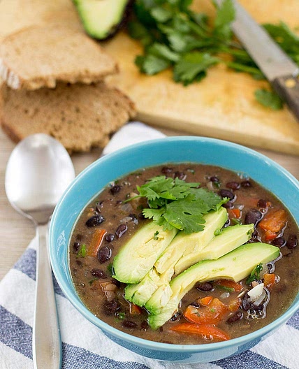 Spicy Black Bean Soup (20 Min, Vegan)