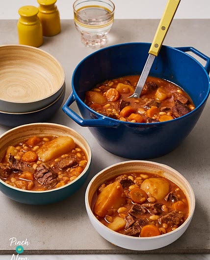 Slow Cooker Beef and Baked Bean Stew | Slimming & Weight Watchers Friendly