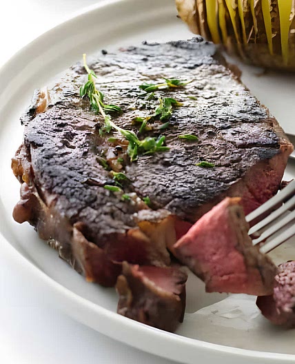 Ribeye Steak in the Oven