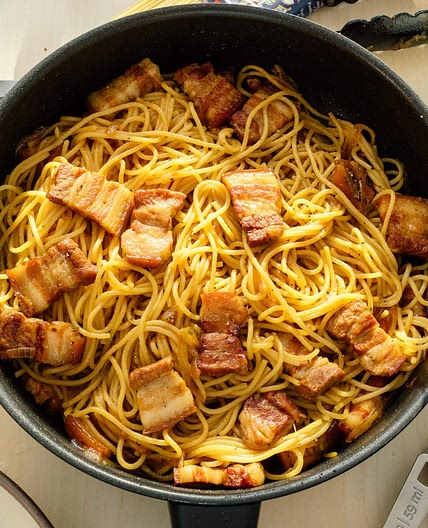 Vietnamese Caramelized Pork Belly Pasta