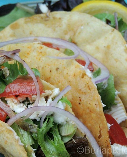 Steak, Feta, & Balsamic Tacos