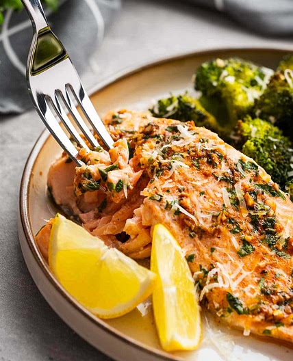Sheet Pan Salmon and Broccoli