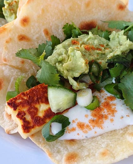 Halloumi Tacos with Spicy Pico Verde