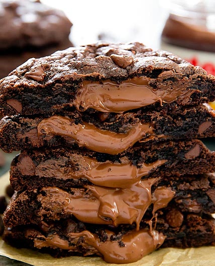 Chocolate Nutella Lava Cookies