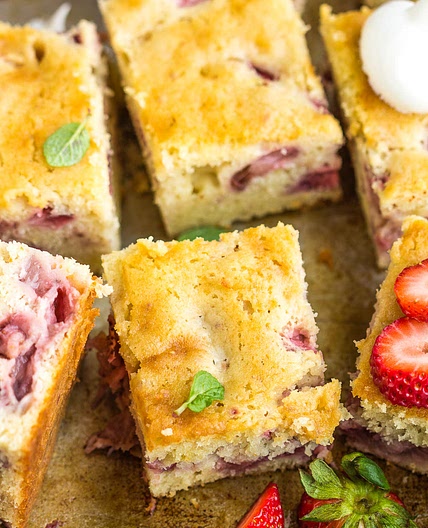 FRESH STRAWBERRY SHEET CAKE